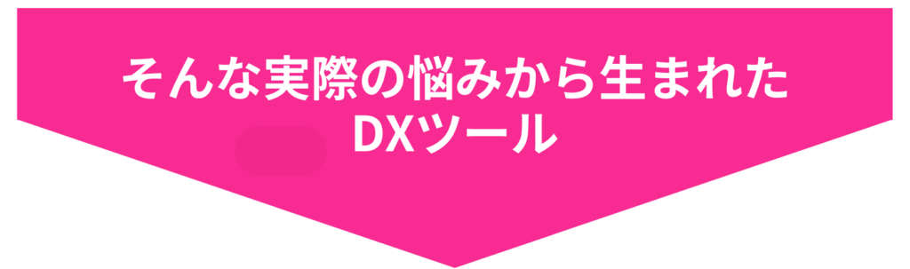 そんな実際の悩みから生まれたDXツール